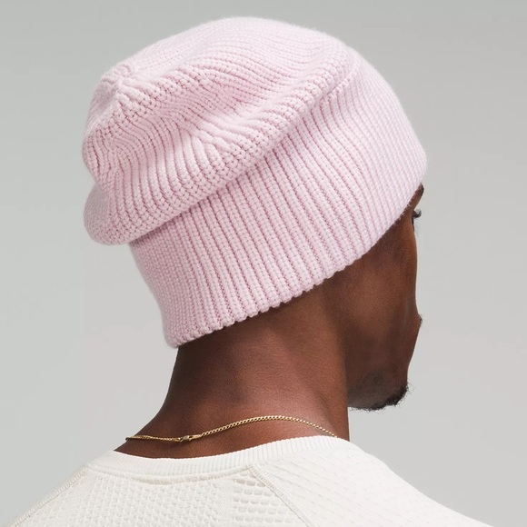 Lululemon Ribbed Merino Wool-Blend Knit Beanie in Pink - BNWOT - Picture 6 of 6